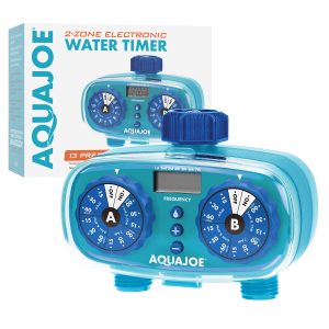 Restored Aqua Joe AJ-ET2Z Easy 2-Zone Electronic Timer w/13 Program Presets, LCD Display, Max Frequency Control (Refurbished)