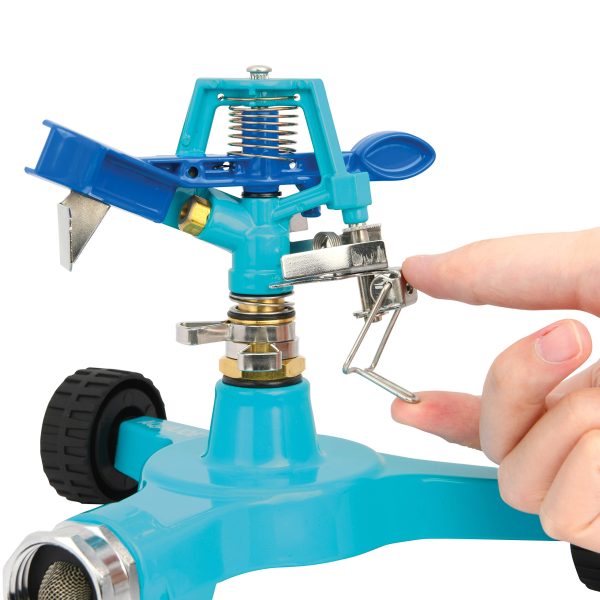 Restored Aqua Joe AJ-IS6WB Indestructible Series Metal Impulse Sprinkler w/Wheeled 6-Inch Base (Refurbished) - Image 6