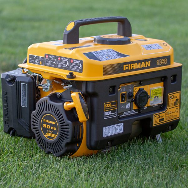 Firman P01001 1300/1050 Watt Recoil Start Gas Portable Generator CARB and cETL Cert, Black [Remanufactured] - Image 4