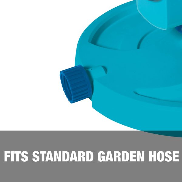 Aqua Joe AJ-OSPR20 | Mini Gear-Driven Oscillating Sprinkler | On Sled Base | Customizable Coverage | 4,250 Sq. Ft. Max | Blue (Refurbished) - Image 7