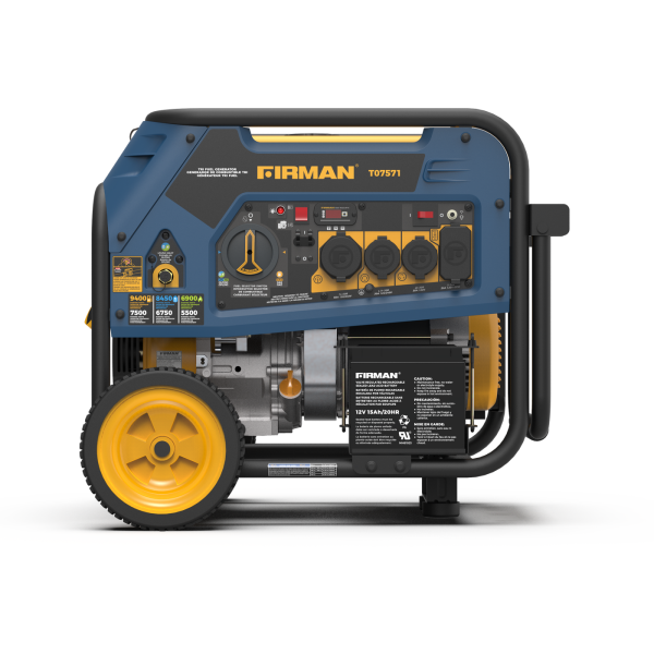 Firman T07571 TRI FUEL 7500W PORTABLE GENERATOR ELECTRIC START 120/240V [Remanufactured] - Image 2