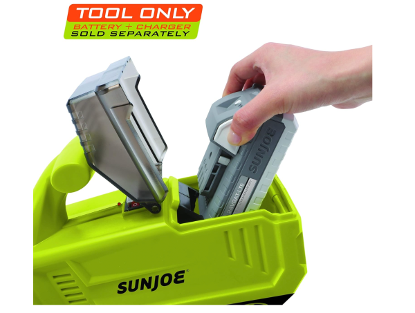 Restored Sun Joe 24V-XFP5-CT | 24V Cordless 5.0-GPM Transfer Pump | 13-Ft Suction Lift | 52-Ft Head Height | Tool Only (Refurbished) - Image 7