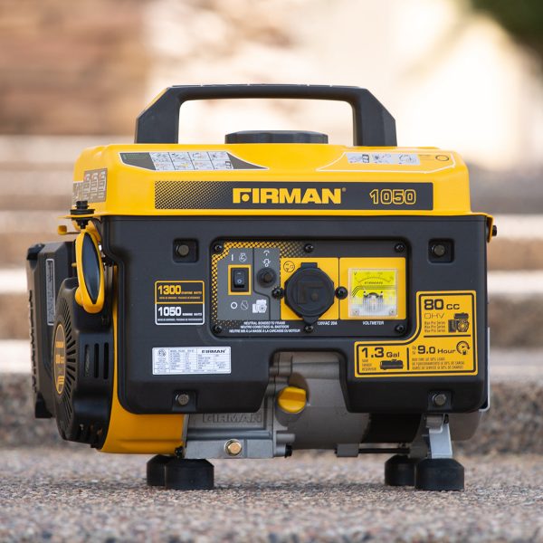 Firman P01001 1300/1050 Watt Recoil Start Gas Portable Generator CARB and cETL Cert, Black [Remanufactured] - Image 3
