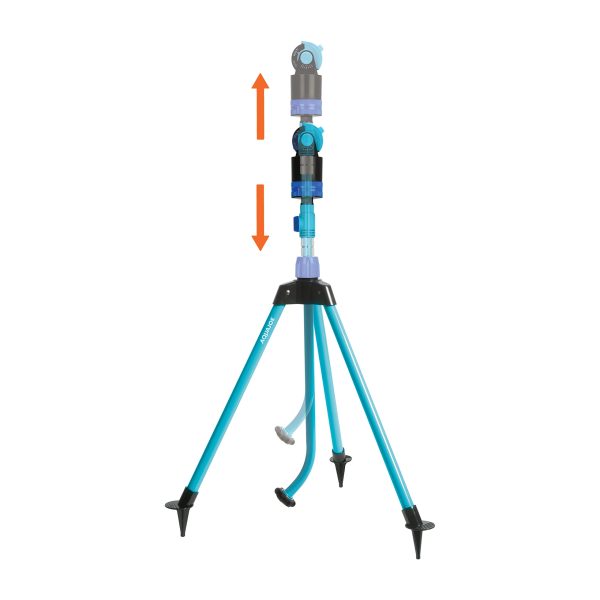 Restored Scratch and Dent Aqua Joe AJ-6PSTB-MAX HD Sprinkler & Mister W/Metal Tripod Base, 6 Patterns, 4100 Sq. Ft. Coverage, (Refurbished) - Image 2