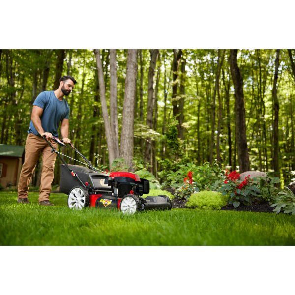 Restored Troy Bilt TB230C | 21in High-Wheel Self-Propelled Mower | Commercial 163cc Troy-Bilt Engine | 11" Rear Wheels | 3-in-1 Deck | Variable Speed FWD (Refurbished) - Image 6
