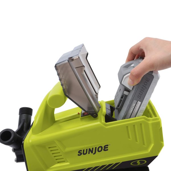 Restored Sun Joe 24V-XFP5-LTE | 24-V Cordless Transfer Pump Kit | 5.0-GPM | 13-Ft Suction Lift | 52-Ft Head Height | W/ 2.0-Ah Battery + Charger (Refurbished) - Image 7