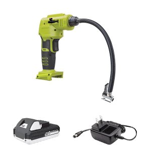 Restored Auto Joe 24V-AJC-MAX, Cordless Portable Air Compressor Kit | With 1.3-Ah Battery, Nozzle Accessories, and Storage Bag (Refurbished)