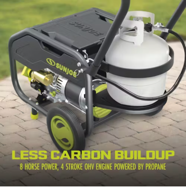 Restored Power Joe SJG4100LP-TV1 | Portable Propane Generator Bundle | 4100 Starting Watt | 3300 Running Watt | W/ Cover, Extension Cord, Magnetic Dipstick, 24V 2.0-Ah Battery & Charger (Refurbished) - Image 8