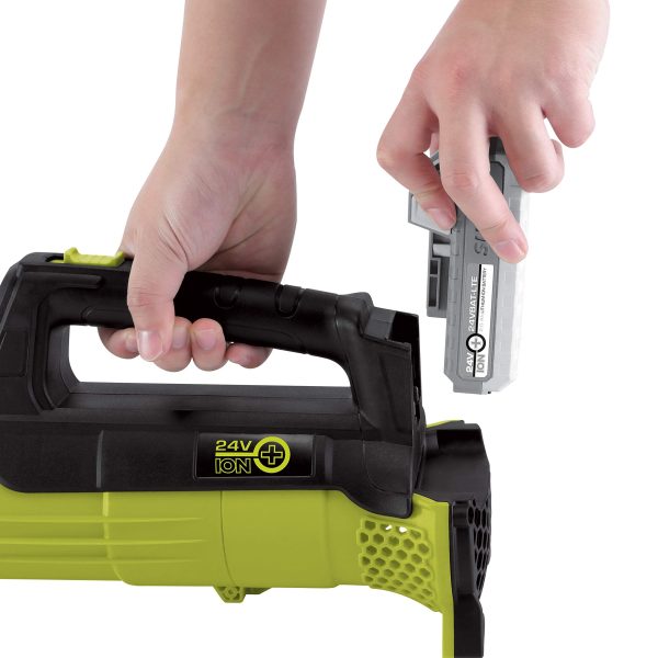 Restored Sun Joe 24V-TB-LTE 24-Volt iON Cordless Compact Turbine Jet Blower, Kit (w/ 2.0-Ah Battery + Quick Charger) (Remanufactured) - Image 9