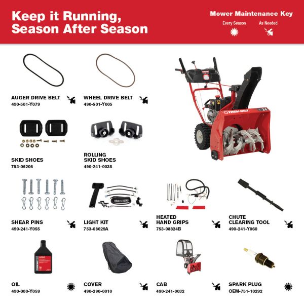 Troy-Bilt Storm 2420 | 24 in. | 208 cc Self Propelled Two- Stage Gas Snow Blower | Electric Start - Image 8