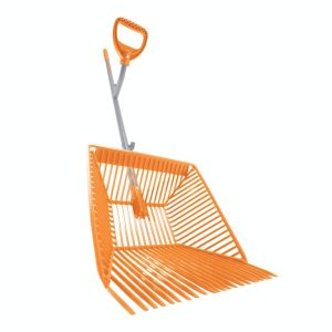 Restored Ergie Systems ERG-MCKS22, Steel Shaft Muck Scoop With Auto Sifting Fork Basket | 22 Plastic Tines | 54-Inch Steel Shaft (Refurbished)