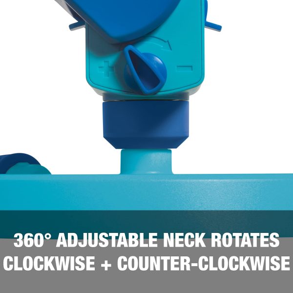 Aqua Joe AJ-OSPR20 | Mini Gear-Driven Oscillating Sprinkler | On Sled Base | Customizable Coverage | 4,250 Sq. Ft. Max | Blue (Refurbished) - Image 5