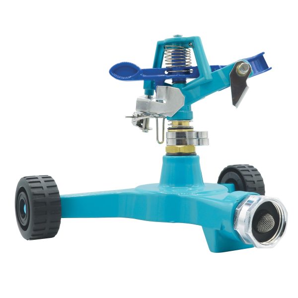 Restored Aqua Joe AJ-IS6WB Indestructible Series Metal Impulse Sprinkler w/Wheeled 6-Inch Base (Refurbished) - Image 2
