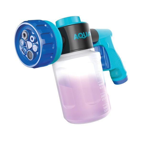 Restored Aqua Joe AJ-MSG-TND | Hose-Powered Multi Spray Gun | W/ Quick Change Soap to Water Dial | 7 Spray Patterns | Holds Up To 17 Fl Oz (Refurbished) - Image 2