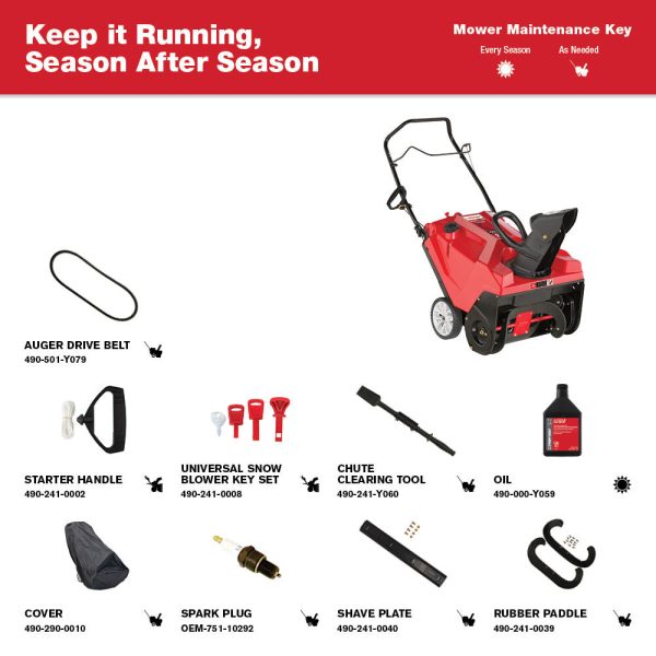 Troy-Bilt Squall 123R | 21 in. | 123 cc Single-Stage Gas Snow Blower | E-Z Chute Control - Image 6