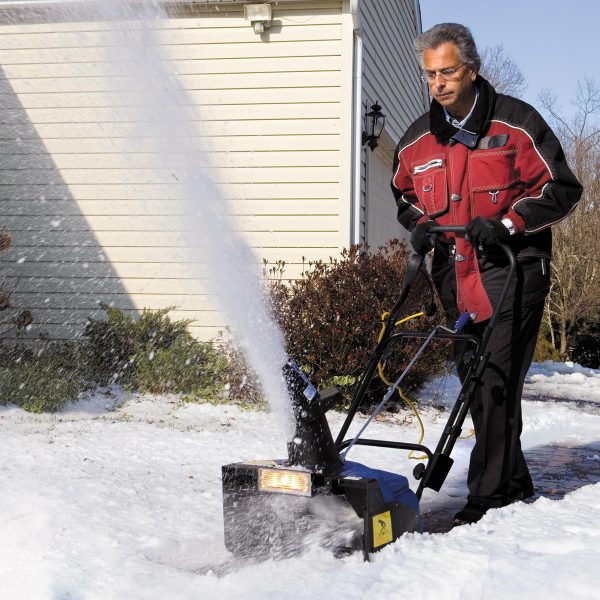 Restored Snow Joe SJ623E 18-Inch 15-Amp Electric Single Stage Snow Thrower w/Headlights, Blue Clearing Width, Motor (Refurbished) - Image 5