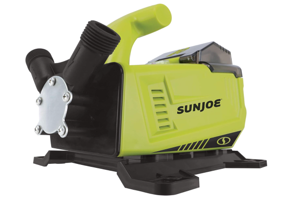 Restored Sun Joe 24V-XFP5-CT | 24V Cordless 5.0-GPM Transfer Pump | 13-Ft Suction Lift | 52-Ft Head Height | Tool Only (Refurbished)