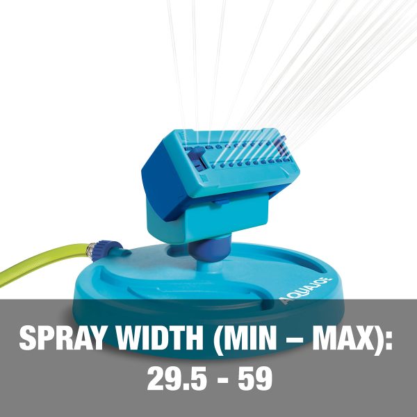Aqua Joe AJ-OSPR20 | Mini Gear-Driven Oscillating Sprinkler | On Sled Base | Customizable Coverage | 4,250 Sq. Ft. Max | Blue (Refurbished) - Image 4