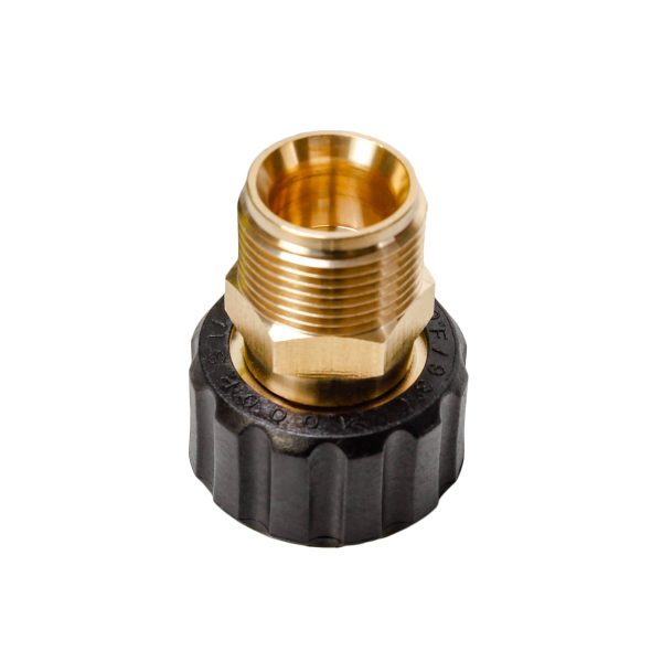 Restored Sun Joe SPX-M22M2F | 14mm Male to 15mm M22 Female High Hose Adapter | Fits SPX Series Pressure Washers for Other Accessory Brands | Brass (Refurbished) - Image 4