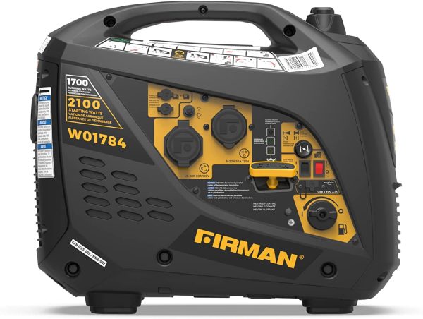 Firman W01784 - Whisper Series 1700 Watt Inverter Generator Built-in Parallel Kit CARB [Remanufactured]