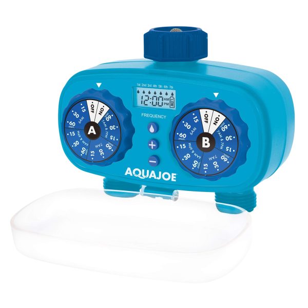Restored Aqua Joe AJ-ET2Z Easy 2-Zone Electronic Timer w/13 Program Presets, LCD Display, Max Frequency Control (Refurbished) - Image 2