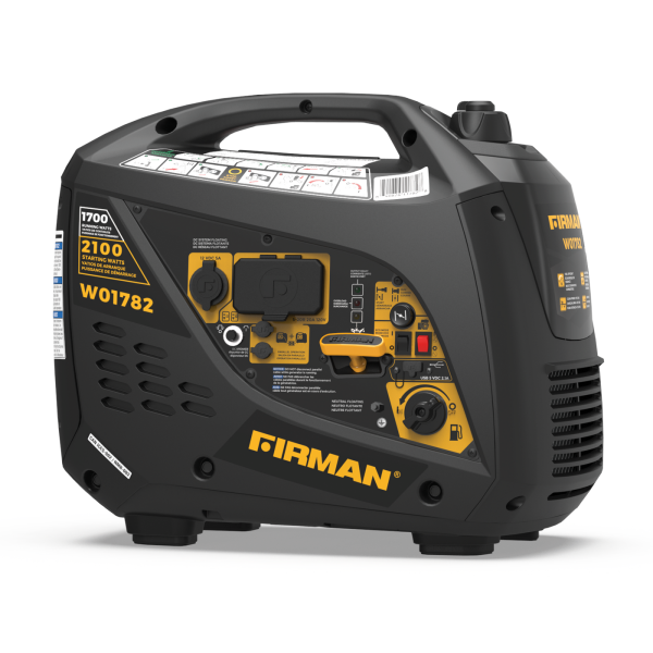 Firman W01782 - Whisper Series 1700 Watt Inverter Generator Built-in Parallel Kit CARB CETL Certified [Remanufactured]