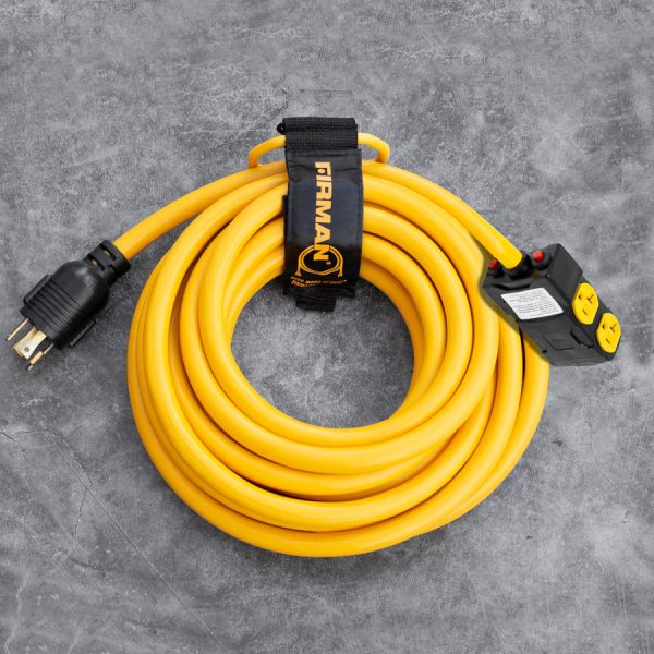 Firman 1195 | Heavy Duty Generator Power Extension Cord | L14-30P To (4) 5-20R | 25 Feet (Used - Good Condition) - Image 2